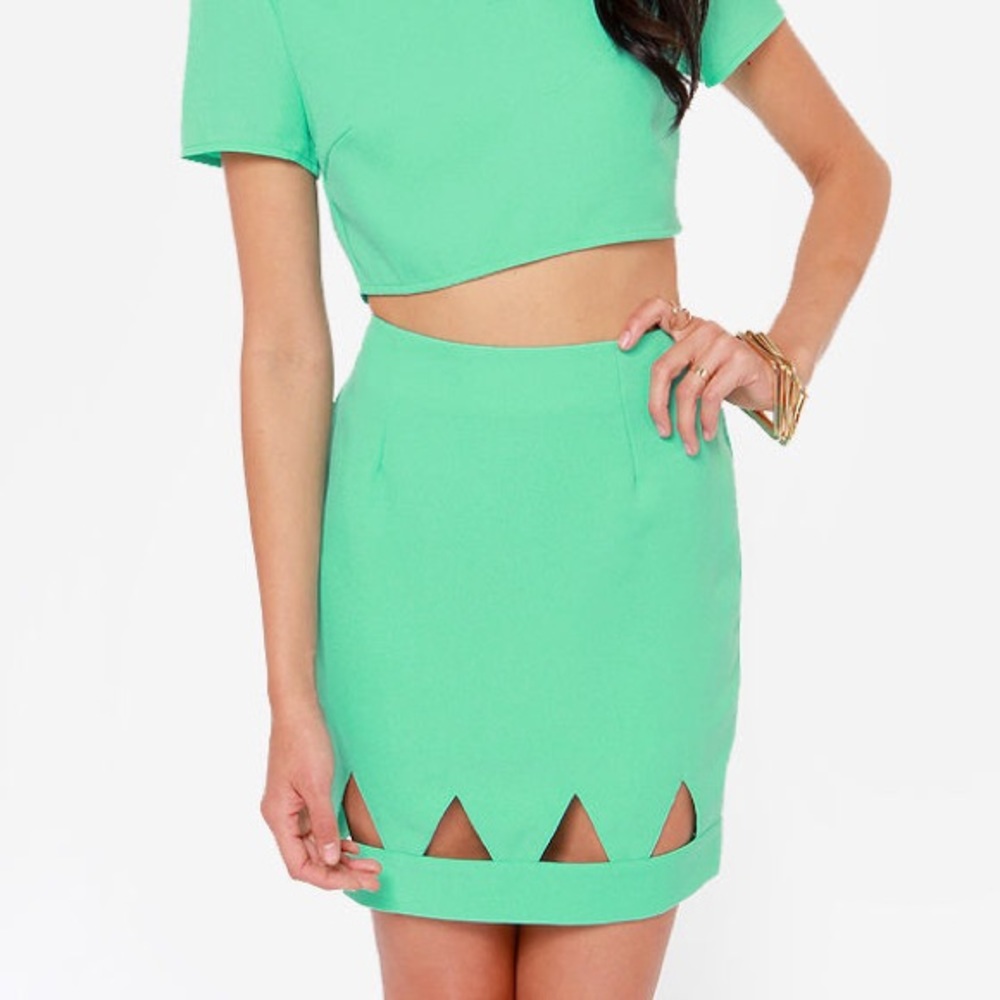 CUTOUT - MINT GREEN - SKIRT